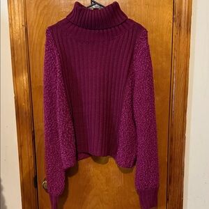 Miracle Deep Purple Turtleneck Sweater